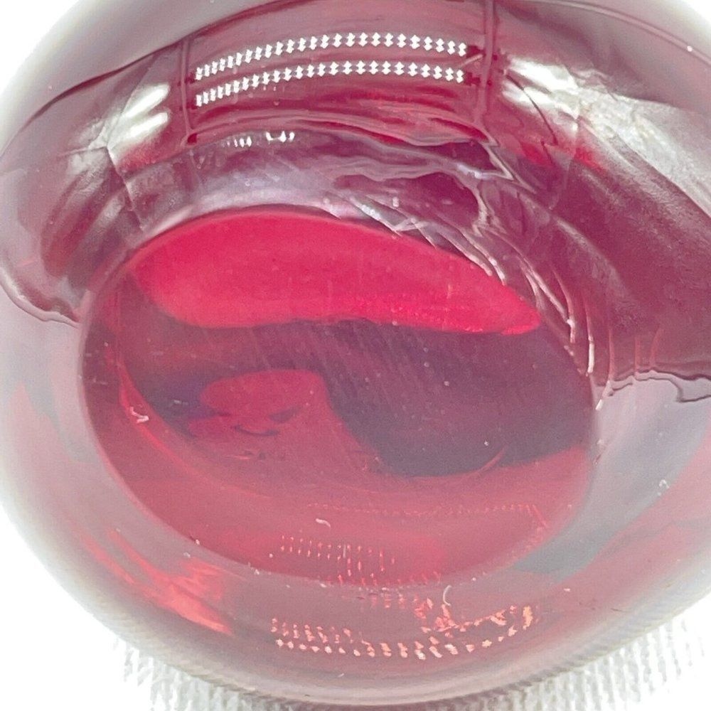 Vtg Red Duckling Art Glass Bird FM Konstglas Of Ronneby Sweden Paperweight Figur - Picture 8 of 10